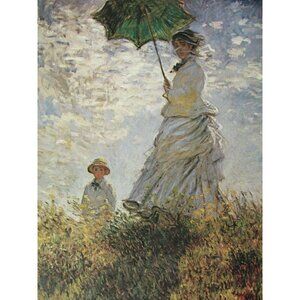 vintage Claude Monet Woman with a Parasol Print National Gallery of Art DC 53088